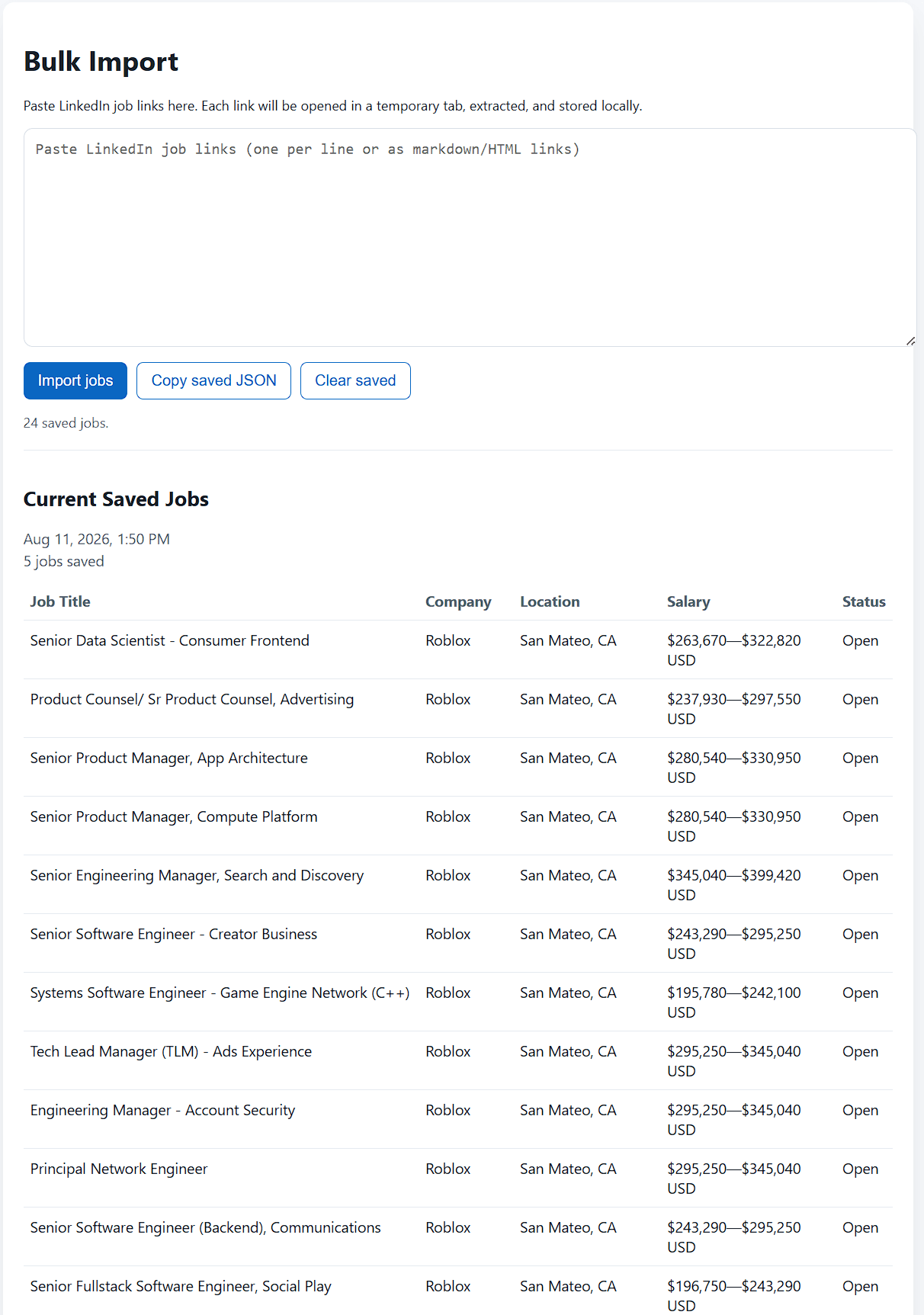 Bulk import workflow