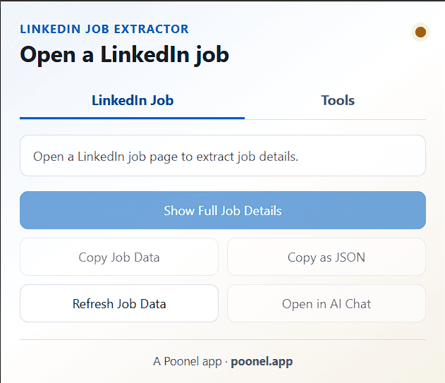Job Application Assistant dashboard